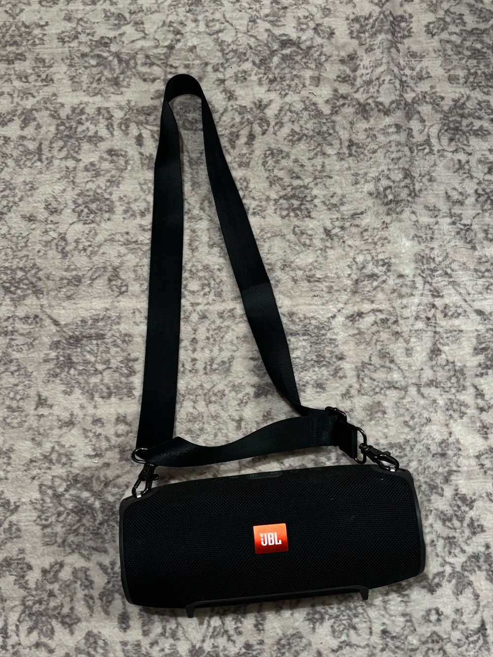 JBL Portable Black Bluetooth Speaker with Orange Accent
